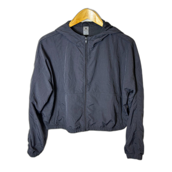 Spiritual Gangster Journey NWOT Black Full Zip Cropped Hooded Active Jacket Sz S - Picture 4 of 14